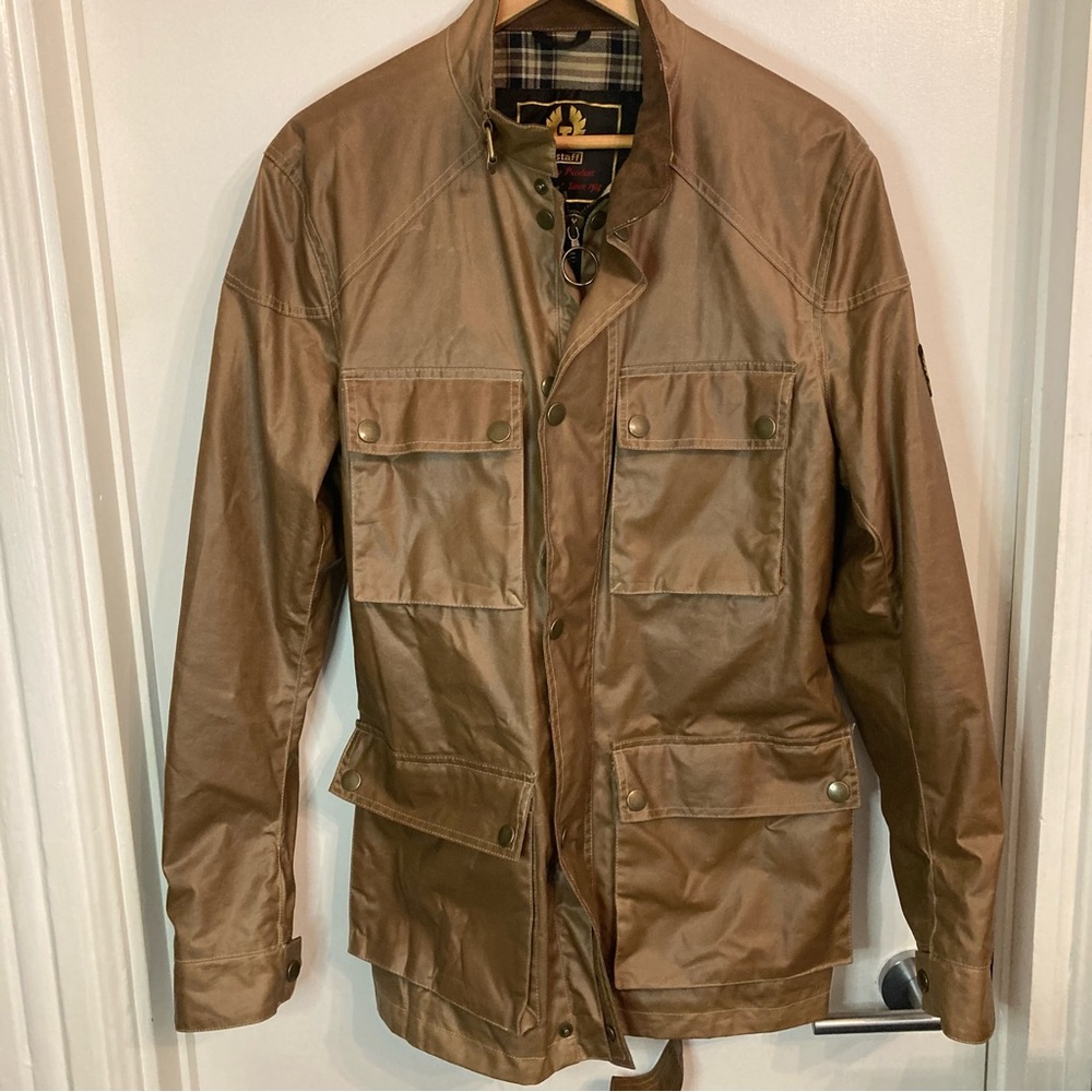 Belstaff Waxed Cotton Tan Trialmaster Jacket - XL but fits L - Perfect condition